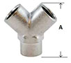 Brass Pipe WYE F x F Nickel Diagram